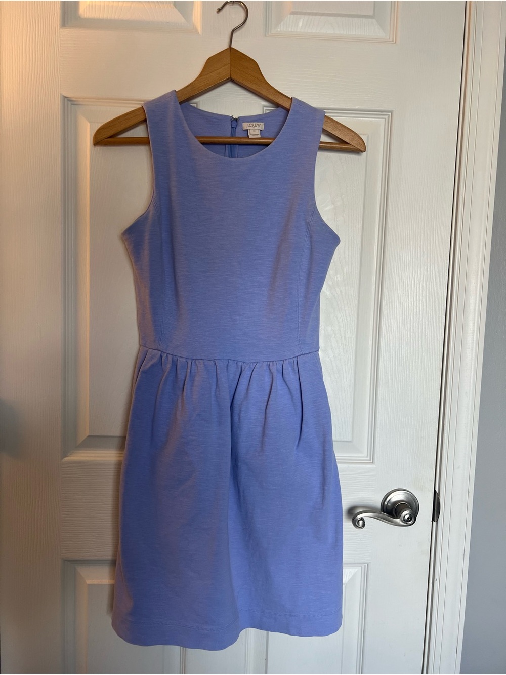 J. Crew Sleeveless Lilac Fit-and-Flare Dress